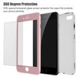 Wholesale iPhone 8 Plus / 7 Plus Fully Protective Magnetic Absorption Technology Case With Free Tempered Glass (Pink)